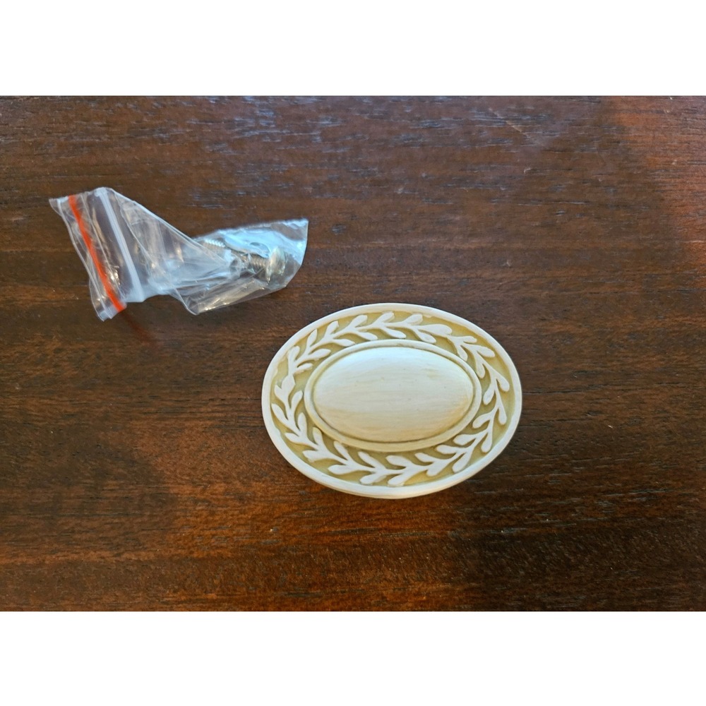Longaberger Washed Linen Oval Bowl Woodcrafts Lid Knob